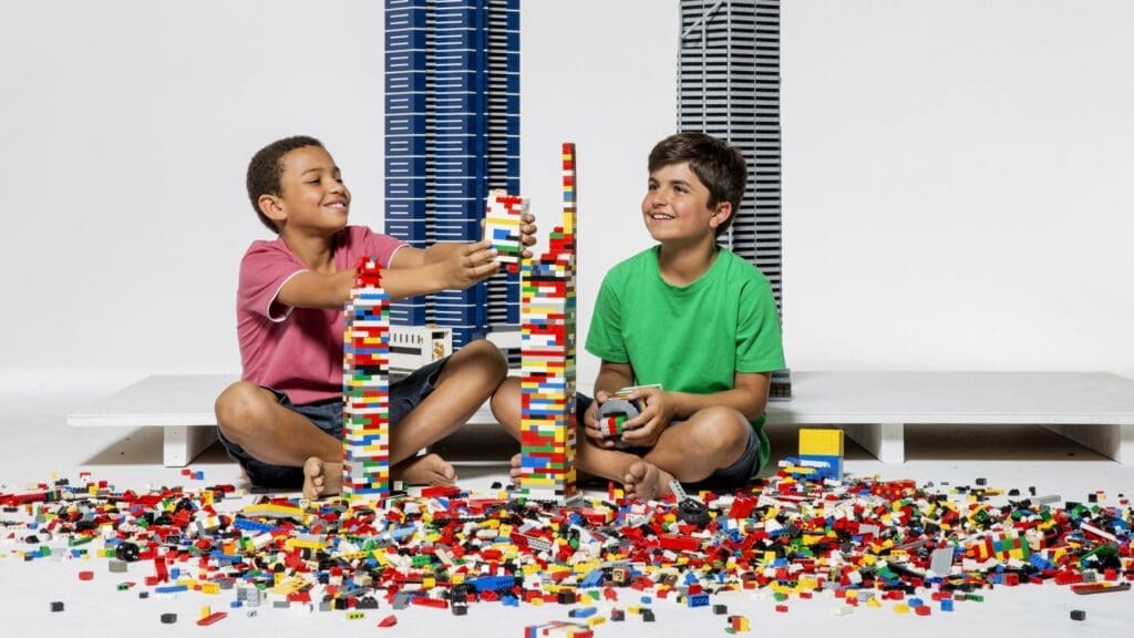 kids with legos